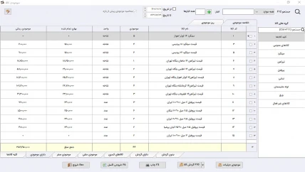 نمونه فاکتور فروش نرم افزار حسابداری آهن فروشی سیبا