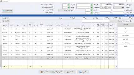 نمونه فاکتور فروش نرم افزار حسابداری پخش لوازم الکتریکی سیبا