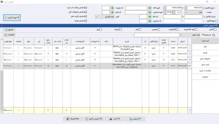 گزارش فروش نرم افزار حسابداری لاستیک فروشی سیبا