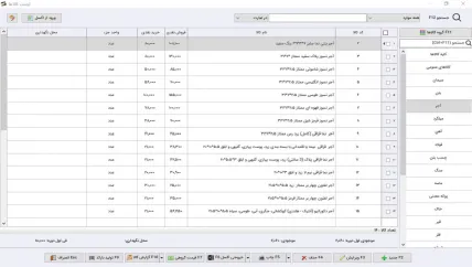 لیست کالا حسابداری تولیدکنندگان و فروشندگان لوازم فلزی ساختمان سیبا