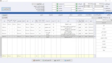 گزارش فروش حسابداری آموزشگاه ها سیبا