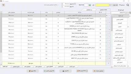 موجودی کالا حسابداری صوتی و تصویری سیبا